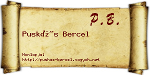 Puskás Bercel névjegykártya