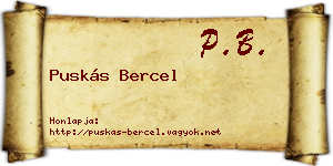 Puskás Bercel névjegykártya